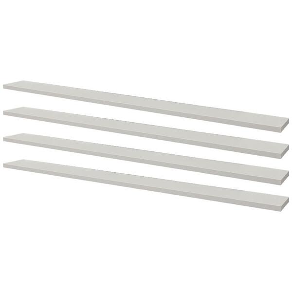 Kit 4 Prateleiras 80 X 20cm Branca Suporte Invisível