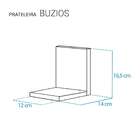 Kit 4 Prateleiras Buzios 15 X 12cm Freijó