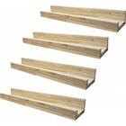 Kit 4 Prateleiras De Madeira Porta Quadros Parede 60cm Fotos