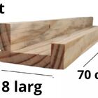 Kit 4 Prateleiras De Parede Pinus 70cm Quadros Fotos Livros