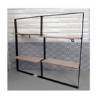 Kit 4 Prateleiras Decorativas Em Madeira Nicho De Metal 50cm