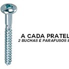 Kit 4 Prateleiras Multiuso Em Mdf Branco 60x15