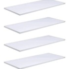Kit 4 Prateleiras Multiuso Em Mdf Branco 60x15
