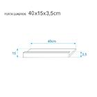 Kit 4 Prateleiras Porta Quadros 40 X 15cm Carvalho Suporte In