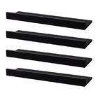Kit 4 Prateleiras Porta Quadros 40 X 15cm Preta Suporte Invis