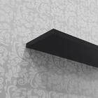 Kit 4 Prateleiras Porta Quadros 50 X 15cm Preta Suporte Invis
