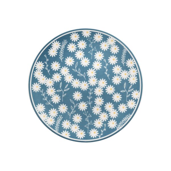 Kit 4 Pratos De Sobremesa Unni Daisy Oxford® Cerâmica 19cm
