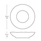 Kit 4 Pratos Fundos 22cm E 4 Rasos 27cm Cerâmica Off White Bi