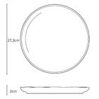 Kit 4 Pratos Fundos 22cm E 4 Rasos 27cm Cerâmica Off White Bi