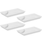 Kit 4 Pratos Para Sushi Com Molheira Shoyu Uno Coza Travessas