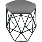 Kit 4 Puff Decorativos Para Manicure Hexagonal Aramado Base P