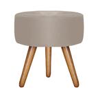 Kit 4 Puffs Bali Decorativo Suede Creme Kasa Sofá