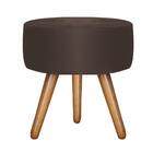 Kit 4 Puffs Bali Decorativo Suede Marrom D'rost