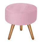 Kit 4 Puffs Bali Decorativo Suede Rosa Bebê D'rost