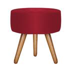 Kit 4 Puffs Bali Decorativo Suede Vermelho Kasa Sofá