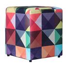 Kit 4 Puffs Dado Decorativo Estampa Triângulo Kasa Sofá