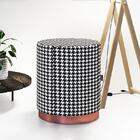 Kit 4 Puffs Decorativo Redondo Denver Em Couríssimo - Salaone