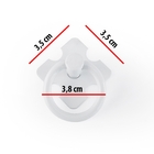 Kit 4 Puxadores Argola Preto + 6 Dobradiças Mexicana - Branco