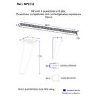 Kit 4 Puxadores Com 6 Pés Palito Retrô Para Balcão Cozinha 15