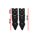 Kit 4 Puxadores Medalhão Com Alça + 4 Dobradiças Rústicas