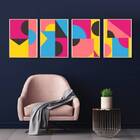 Kit 4 Quadros Abstratos Trend Colors 45x34cm A3 (45 X 34)