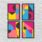 Kit 4 Quadros Abstratos Trend Colors 45x34cm A3 (45 X 34)