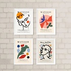 Kit 4 Quadros Arte Contemporânea Matisse 45x34cm Moldura:made