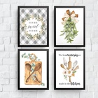 Kit 4 Quadros Cozinha - Sweet Home 33x24cm - Com Vidro Moldur
