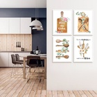 Kit 4 Quadros Decorativos Cozinha Abençoada 33x24cm Moldura:m