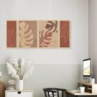 Kit 4 Quadros Decorativos Folhas Minimalista Sala Cozinha