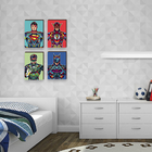 Kit 4 Quadros Decorativos Heróis Dc 20x30cm