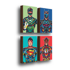 Kit 4 Quadros Decorativos Heróis Dc 20x30cm