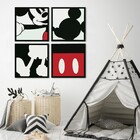 Kit 4 Quadros Decorativos Mickey