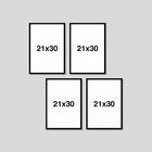 Kit 4 Quadros Decorativos Naipes 21x30 Pvc Luven Bra