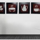 Kit 4 Quadros Decorativos Para Cozinha E Restaurante Fabricad