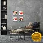 Kit 4 Quadros Decorativos Personalizado Foto Colorido Sala