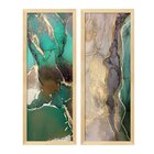 Kit 4 Quadros Decorativos Plantas Abstrato Sala Cozinha