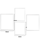 Kit 4 Quadros Decorativos Plantas Formas E Linhas Moldura Bra