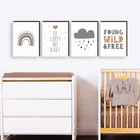 Kit 4 Quadros Decorativos Quarto De Bebê 30x40cm