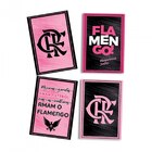 Kit 4 Quadros Do Flamengo Rosa 21 X 31cm Sem Moldura Decoraçã