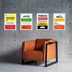 Kit 4 Quadros Evangélicos Remédios 45x34cm - Com Vidro Moldur