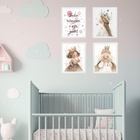 Kit 4 Quadros Infantis Princesas - Tenha Coragem 33x24cm - Co