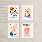 Kit 4 Quadros Obras De Henri Matisse 33x24cm - Com Vidro Mold