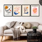 Kit 4 Quadros Obras De Henri Matisse 33x24cm Moldura:madeira