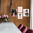 Kit 4 Quadros Para Decoração Ambiente Sala Escritório Plantas