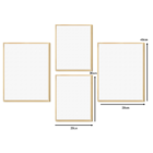 Kit 4 Quadros Para Decoração Ambiente Sala Escritório Plantas