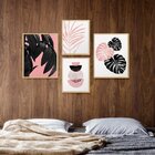 Kit 4 Quadros Para Decoração Ambiente Sala Escritório Plantas