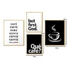 Kit 4 Quadros Para Decoração Frases Cantinho Do Café Cozinha