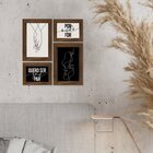 Kit 4 Quadros Para Decoração Minimalista Quarto Casal Sala