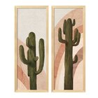 Kit 4 Quadros Para Decoração Plantas Cactos Sala Quarto